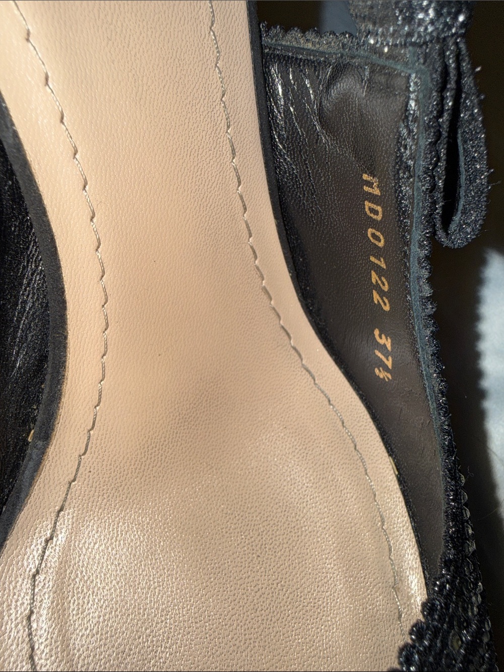 Dior Black Crystal Embellished Lurex Fabric J'adior Slingback Pumps Size 37.5 - Picture 5 of 10
